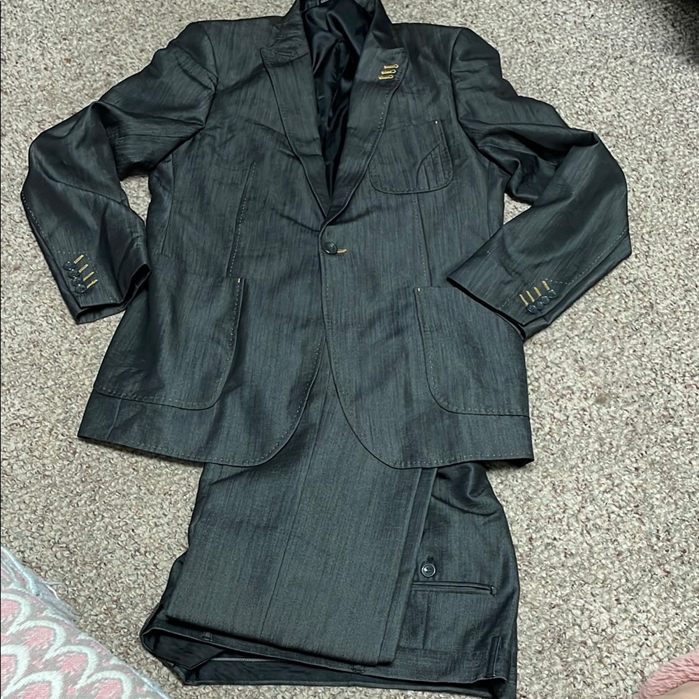 Giorgio Armani charcoal Suit Classic Business Elegance